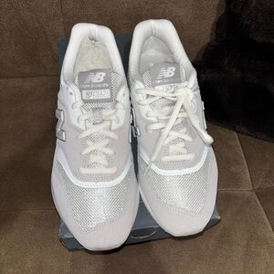 New Balance Gray and White Athletic Shoes